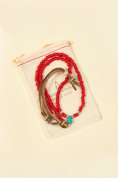 Button Works White Hearts Necklace & Bracelet - Red - Button Works - URAHARA