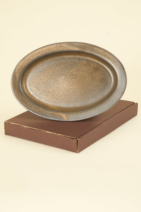 CHIPS Inc. Ancient Pottery Oval Plate - Brass