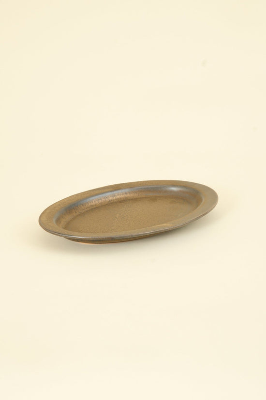 CHIPS Inc. Ancient Pottery Oval Plate - Brass