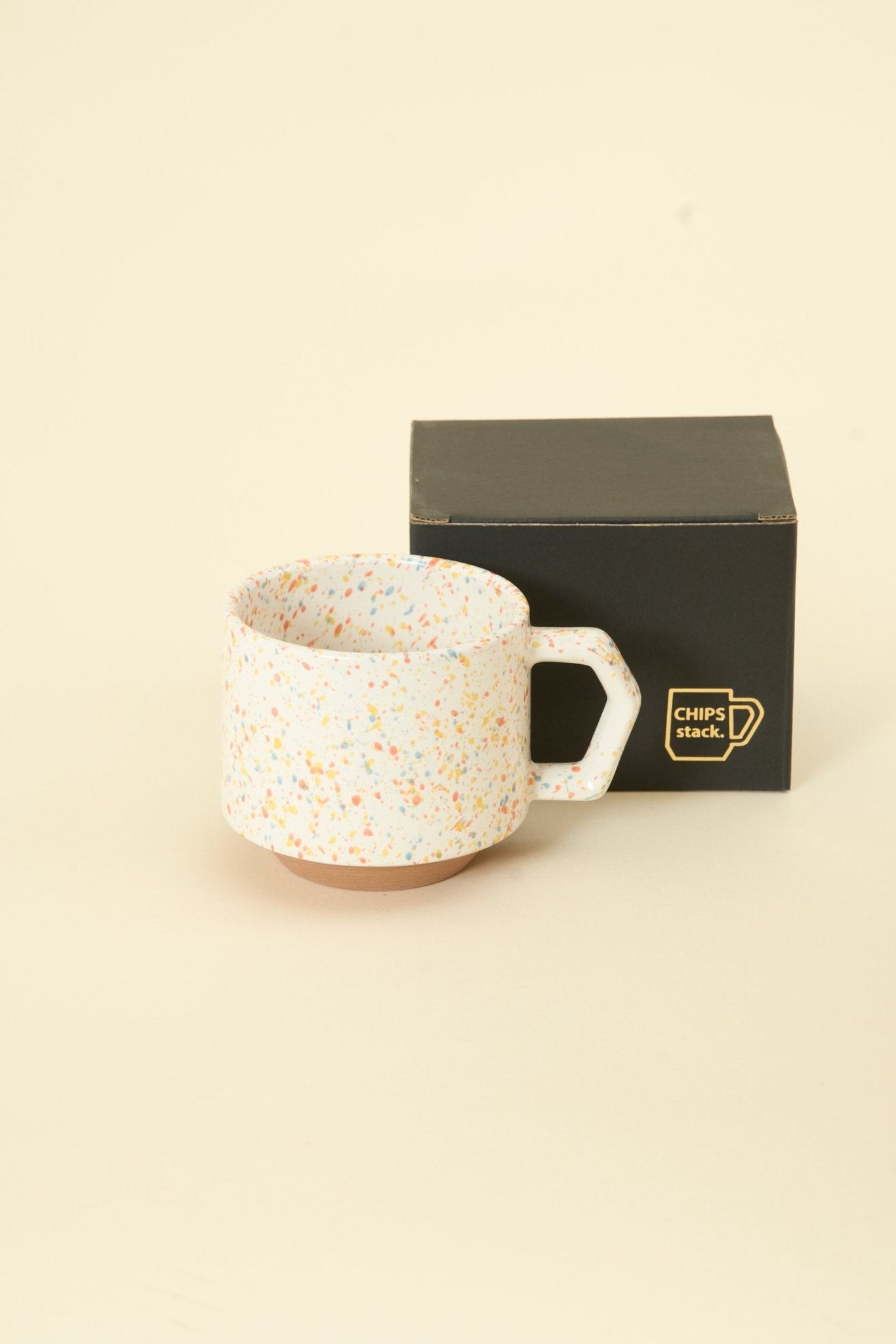 CHIPS Inc. Stack Mug - Splash White / Orange - CHIPS inc. - URAHARA