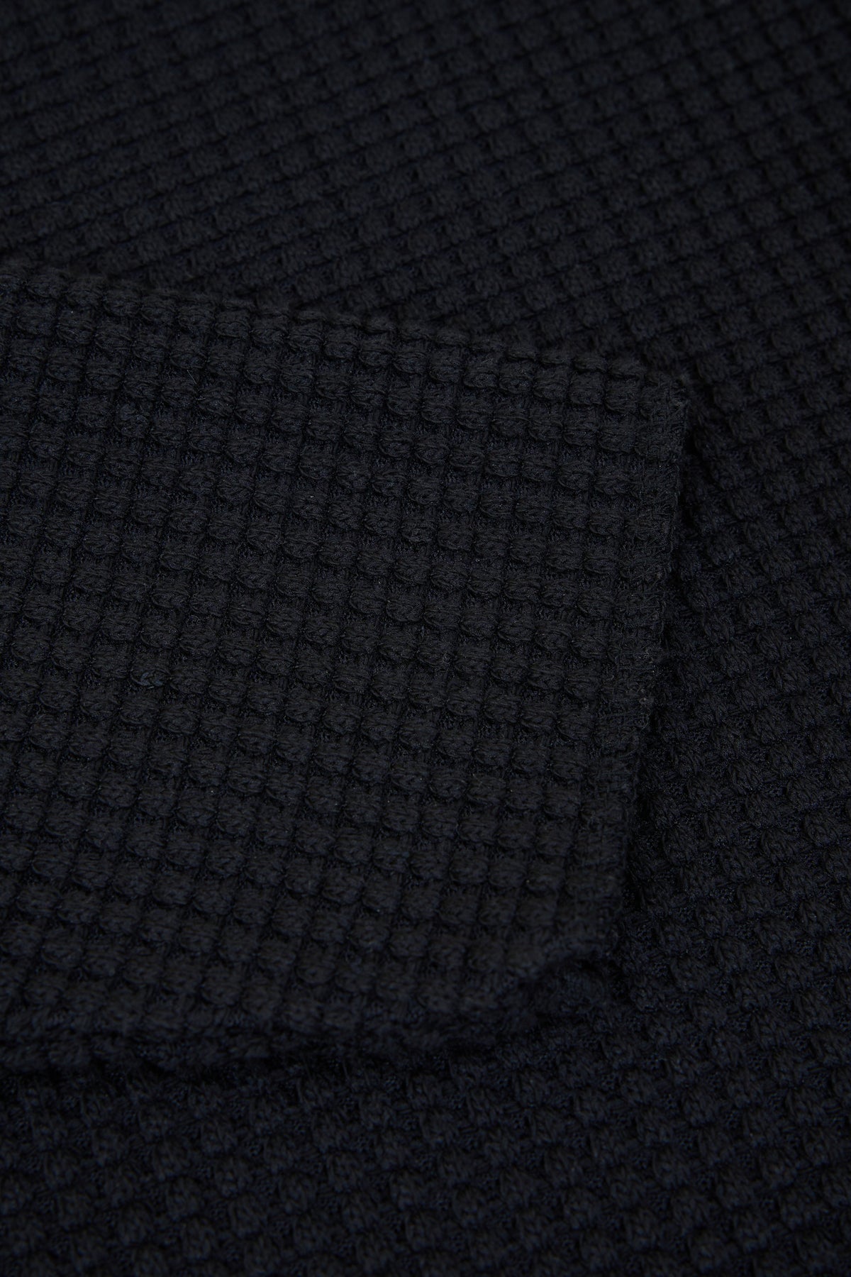 Radiall Big Waffle Boat Neck Long Sleeve T-Shirt - Black