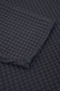 Radiall Big Waffle Boat Neck Long Sleeve T-Shirt - Steel Grey