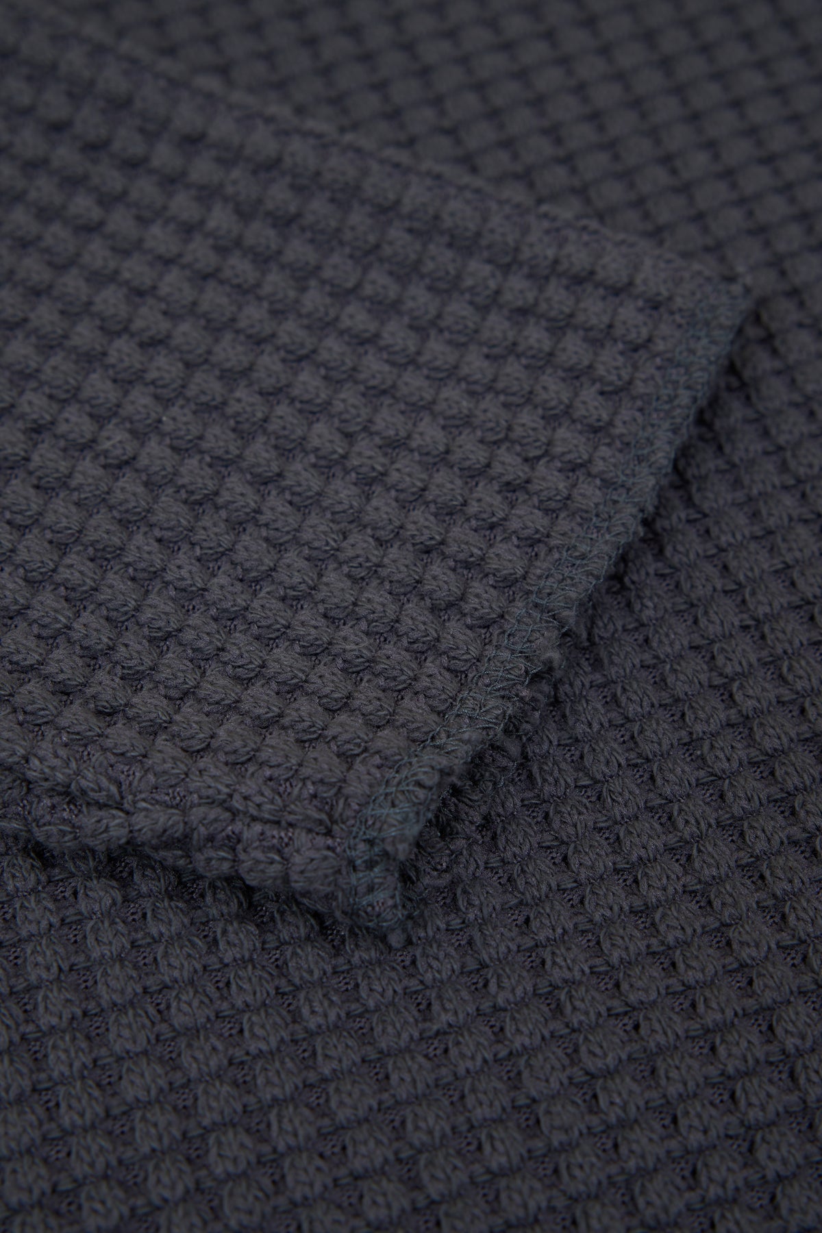 Radiall Big Waffle Boat Neck Long Sleeve T-Shirt - Steel Grey