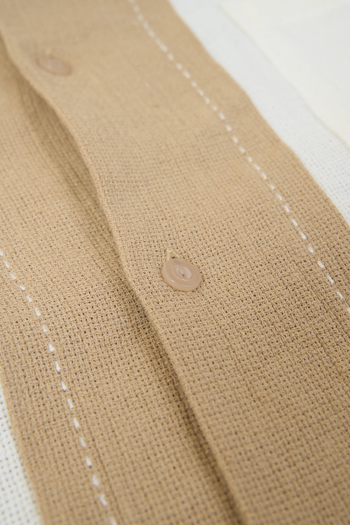 Radiall Fleetline Short Sleeve Shirt - Beige/Off White
