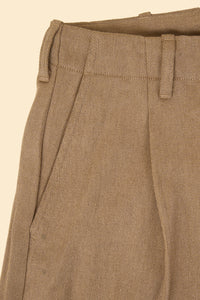 Radiall Fleetline Wide Fit Pleated Trousers - Sand Beige