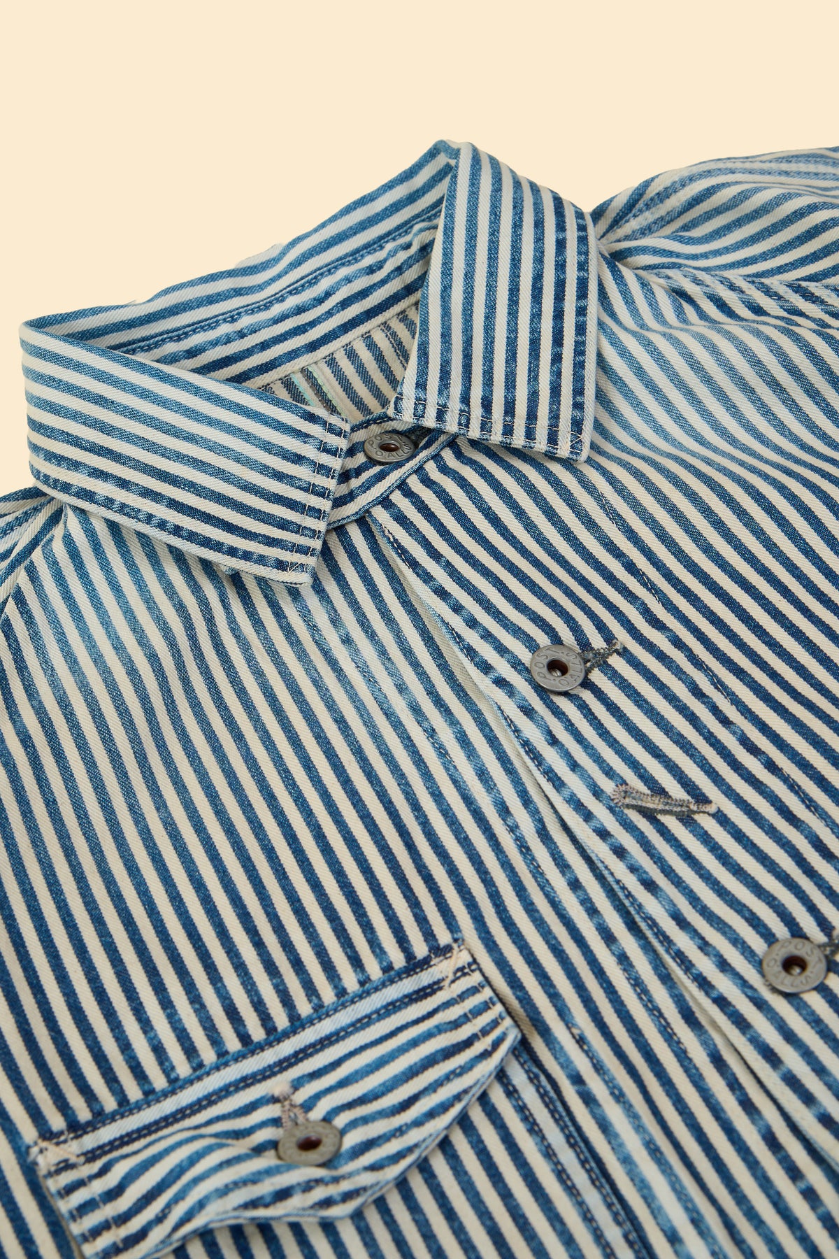 POST O'ALLS Engineers' Jacket - Hickory Stripe