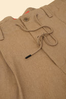 Radiall Fleetline Wide Fit Pleated Trousers - Sand Beige