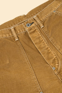 POST O'ALLS W-Knee Dungaree - Brown Vintage Canvas
