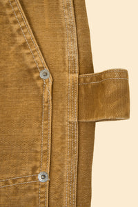 POST O'ALLS W-Knee Dungaree - Brown Vintage Canvas