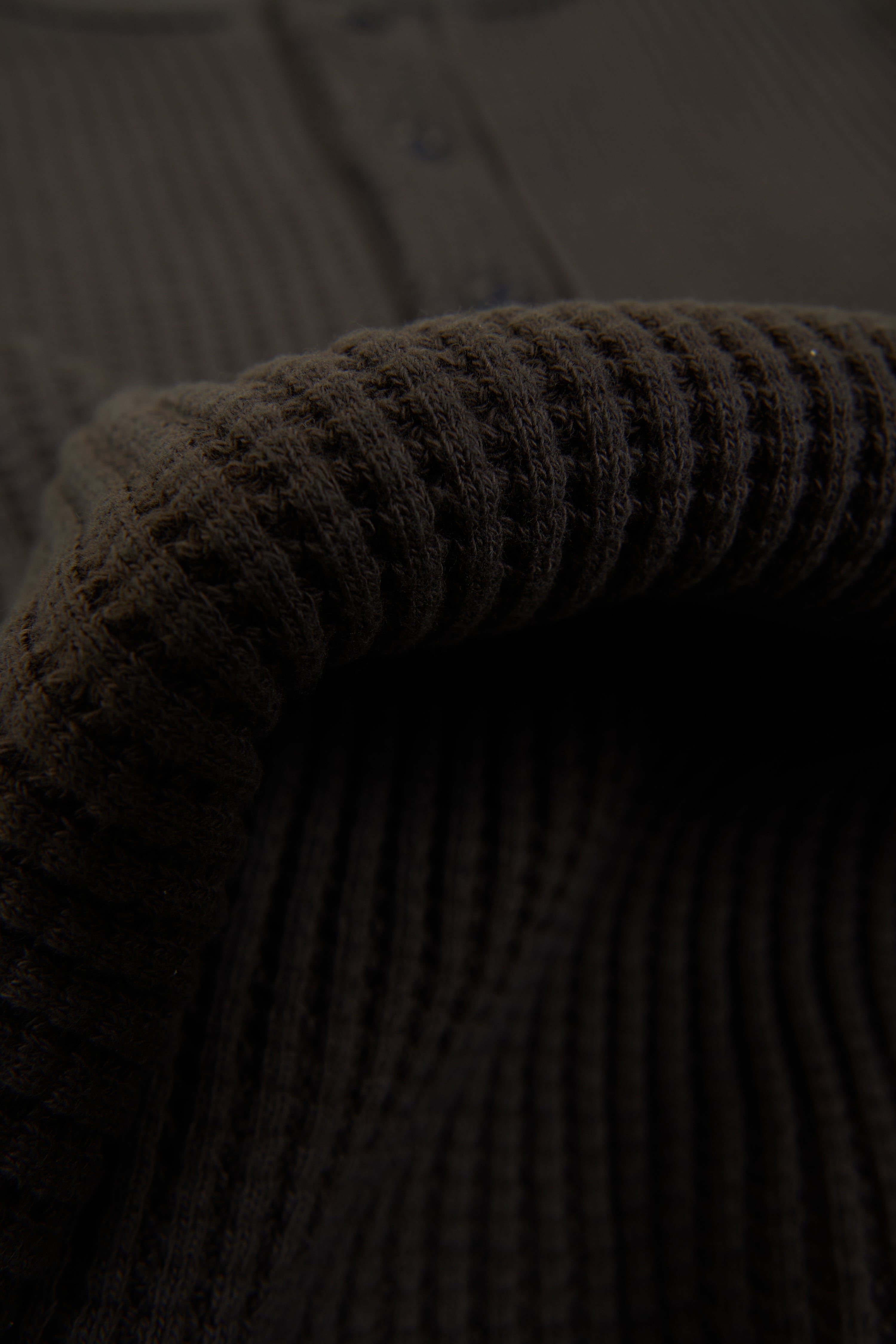 UES Big Waffle Henley Neck Thermal - Steel Grey