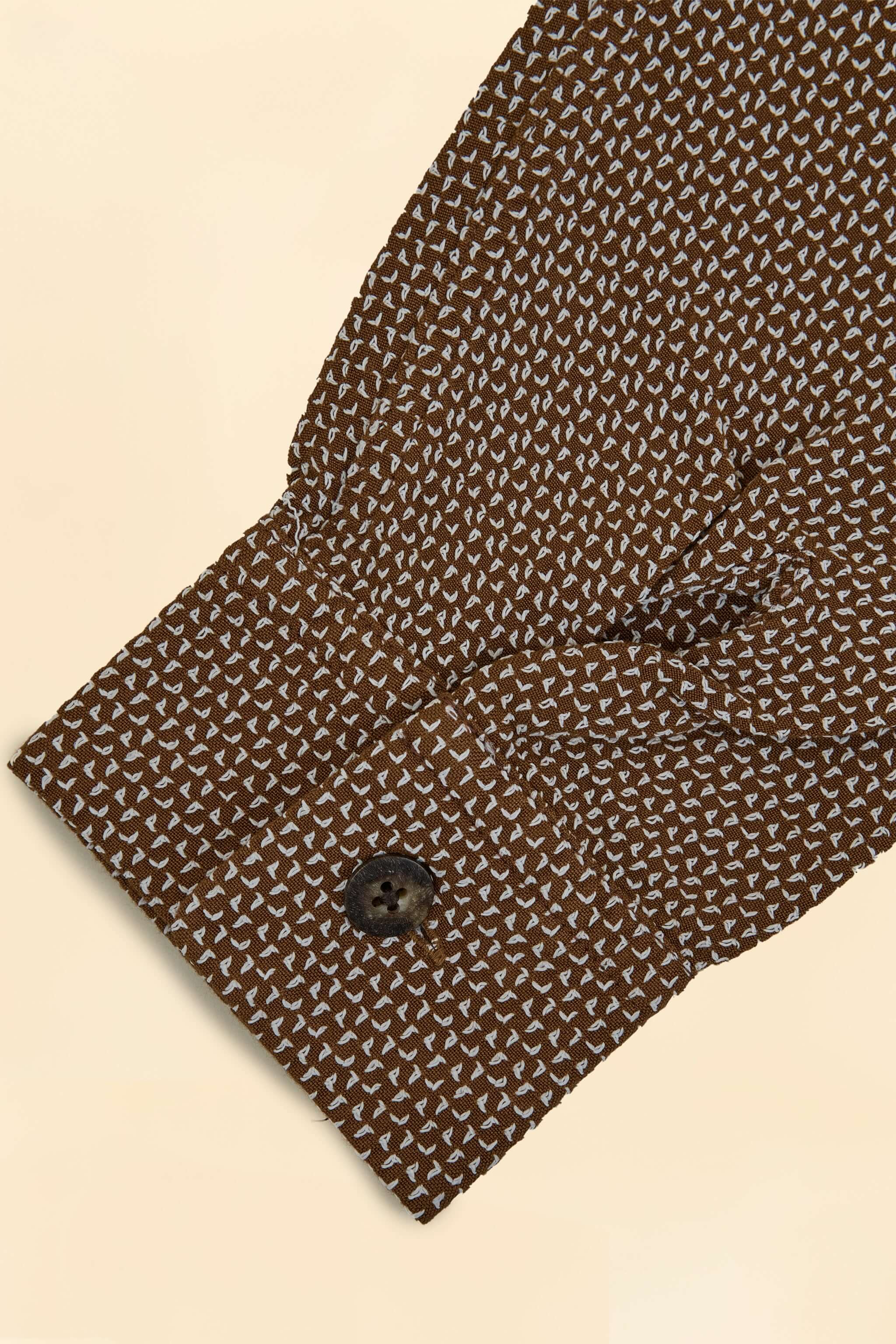 RATS Sashiko Dobby Shirt - Brown