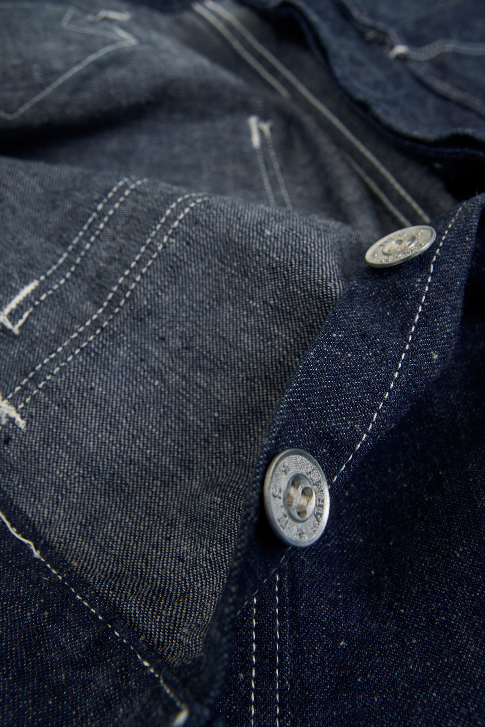 TCB Jeans Catface 10.2oz Denim Work Trousers - Indigo