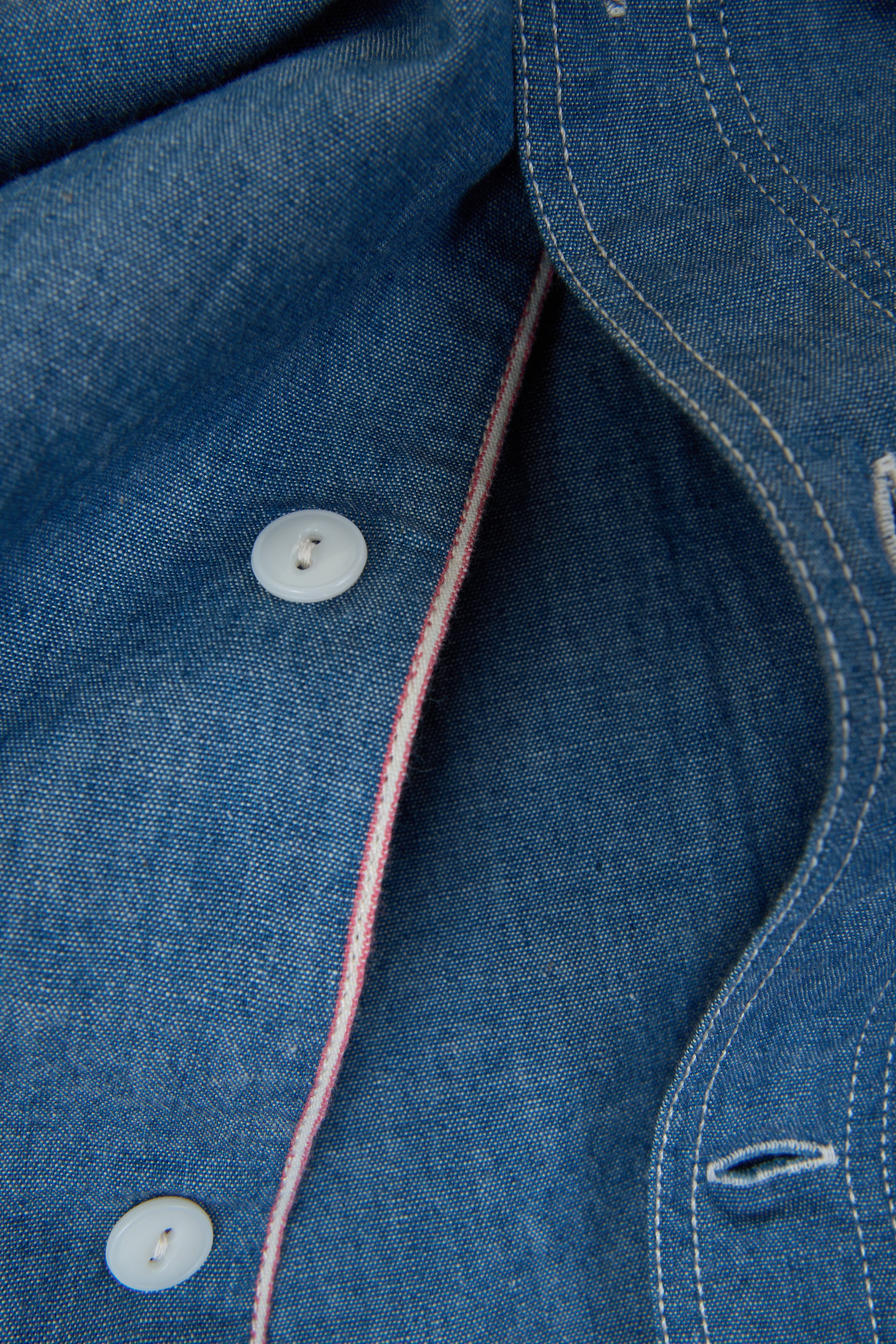 MOMOTARO JEANS Triple Stitch Chambray Shirt