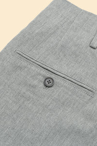 Wearmasters Double Tuck Pants - Cotton Linen Chambray Grey