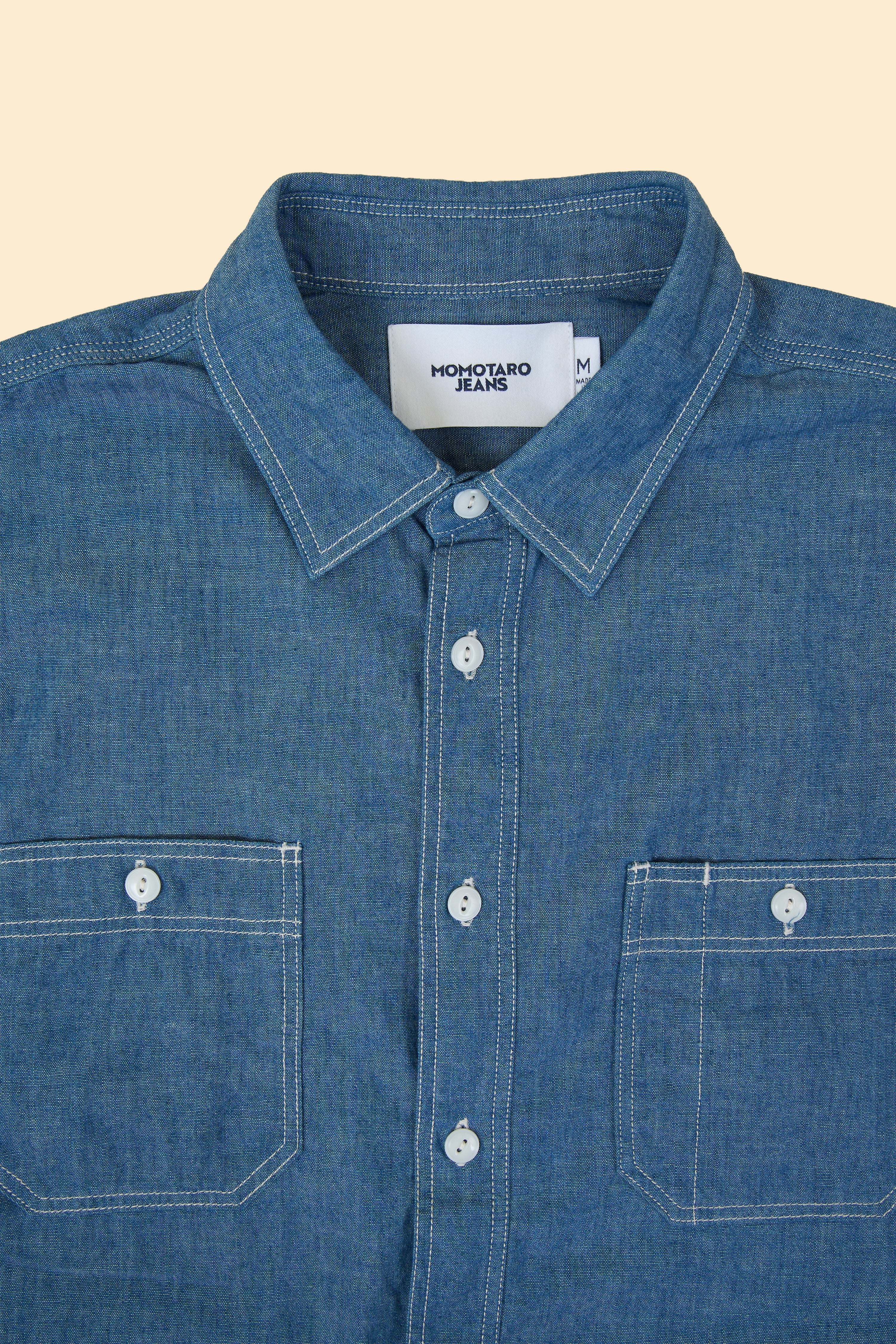 MOMOTARO JEANS Triple Stitch Chambray Shirt