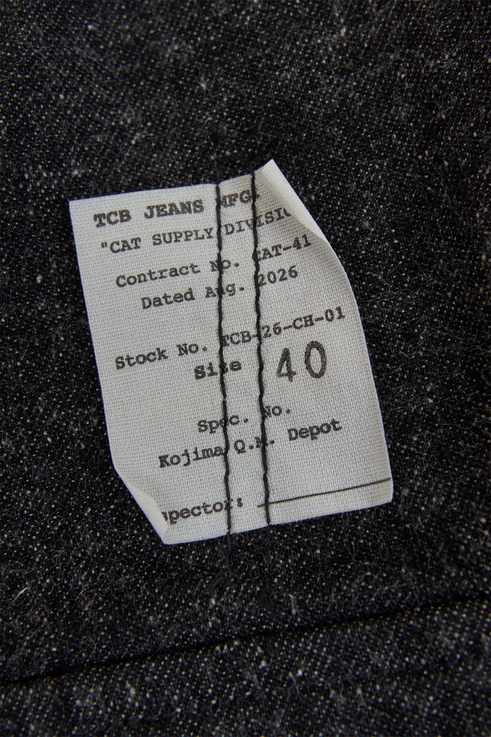 TCB Catface Jacket 10.2oz Denim - Black