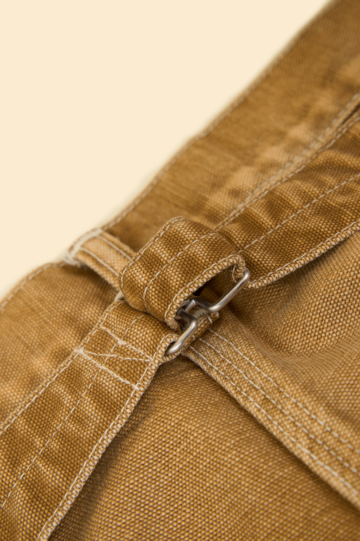 POST O'ALLS W-Knee Dungaree - Brown Vintage Canvas