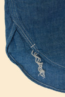 MOMOTARO JEANS Triple Stitch Chambray Shirt - Two Stripes