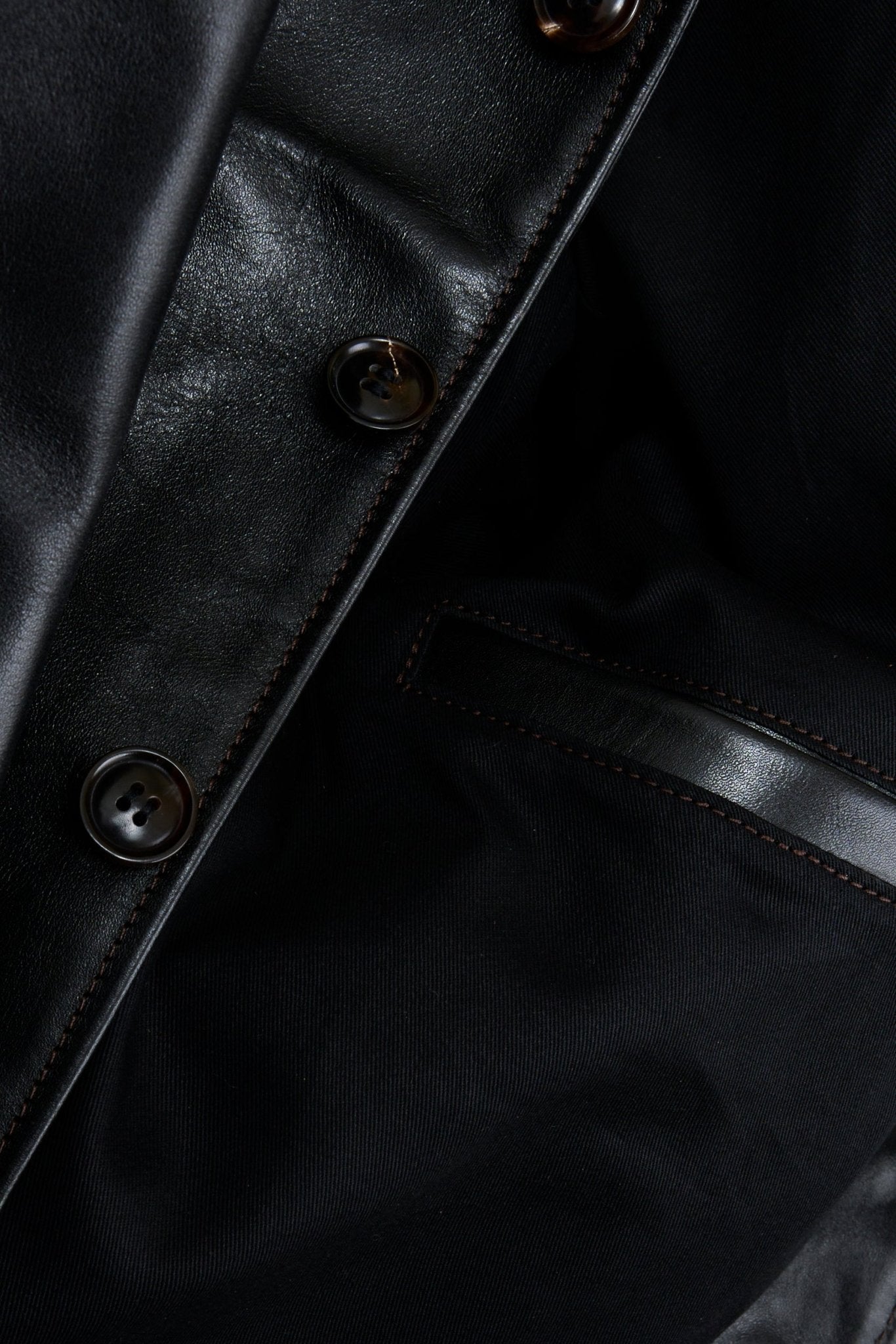 Double Helix Classic 1920s Horsehide Leather Jacket – interior lining detail 