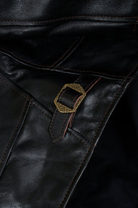 Double Helix 1920s Horsehide Jacket brass cinch buckle waist adjuster detail