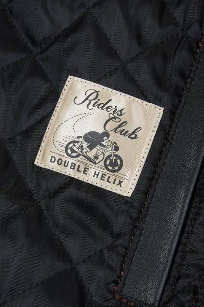 Double Helix 'Innovator' Horsehide Leather Jacket - Black - Double Helix - URAHARA