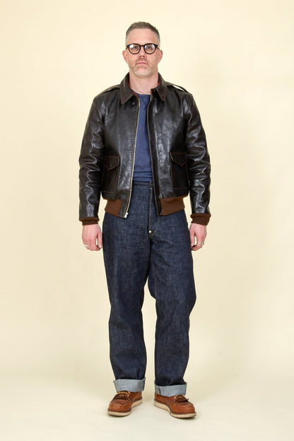 Double Helix 'Type A - 2' Horsehide Leather Jacket - Double Helix - URAHARA