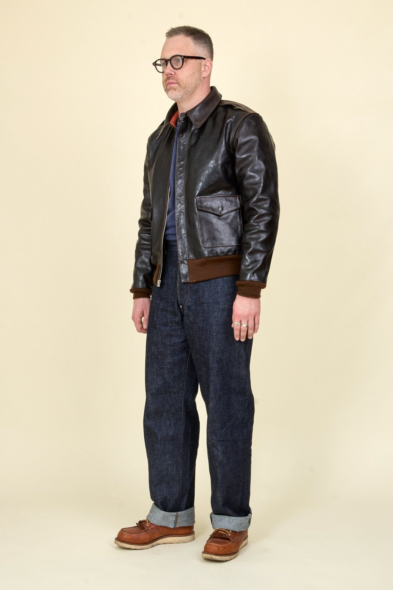 Double Helix 'Type A - 2' Horsehide Leather Jacket - Double Helix - URAHARA