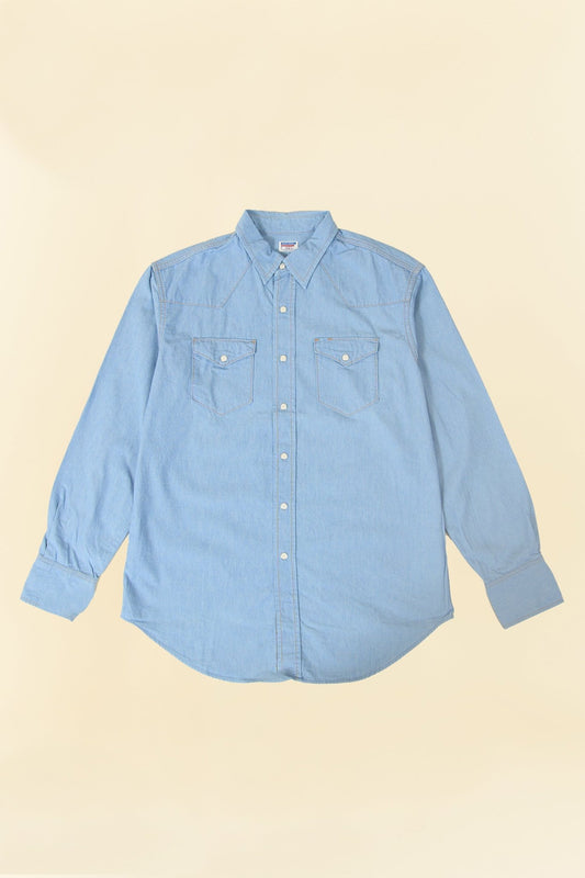 Dubble Works Lot. 43001 Western Shirt - Sax Blue - Dubble Works - URAHARA