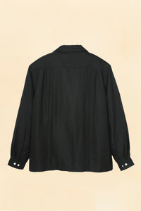 Wearmasters Lot.877 Flap Pocket Rayon Shirt L/S - Black