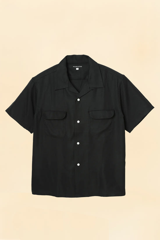 Wearmasters Lot.878 Flap Pocket Rayon Shirt S/S - Black