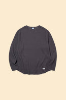 Radiall Big Waffle Boat Neck Long Sleeve T-Shirt - Steel Grey