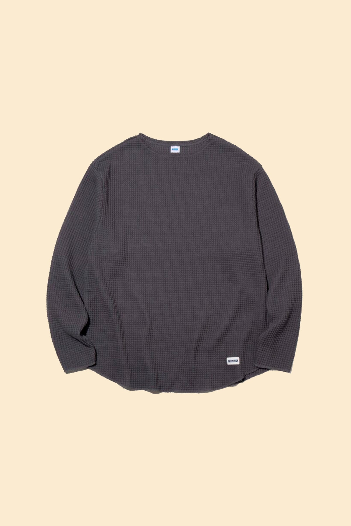 Radiall Big Waffle Boat Neck Long Sleeve T-Shirt - Steel Grey
