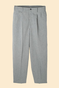 Wearmasters Double Tuck Pants - Cotton Linen Chambray Grey