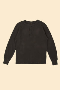 UES Big Waffle Henley Neck Thermal - Steel Grey