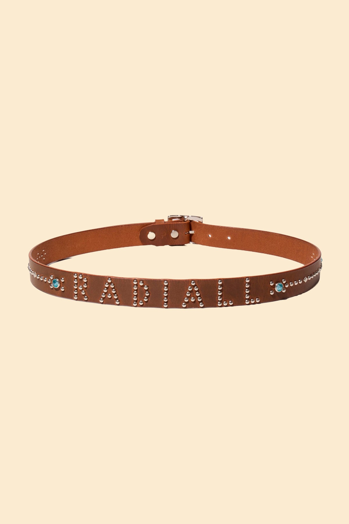 Radiall Rhodes Studded Leather Belt - Brown
