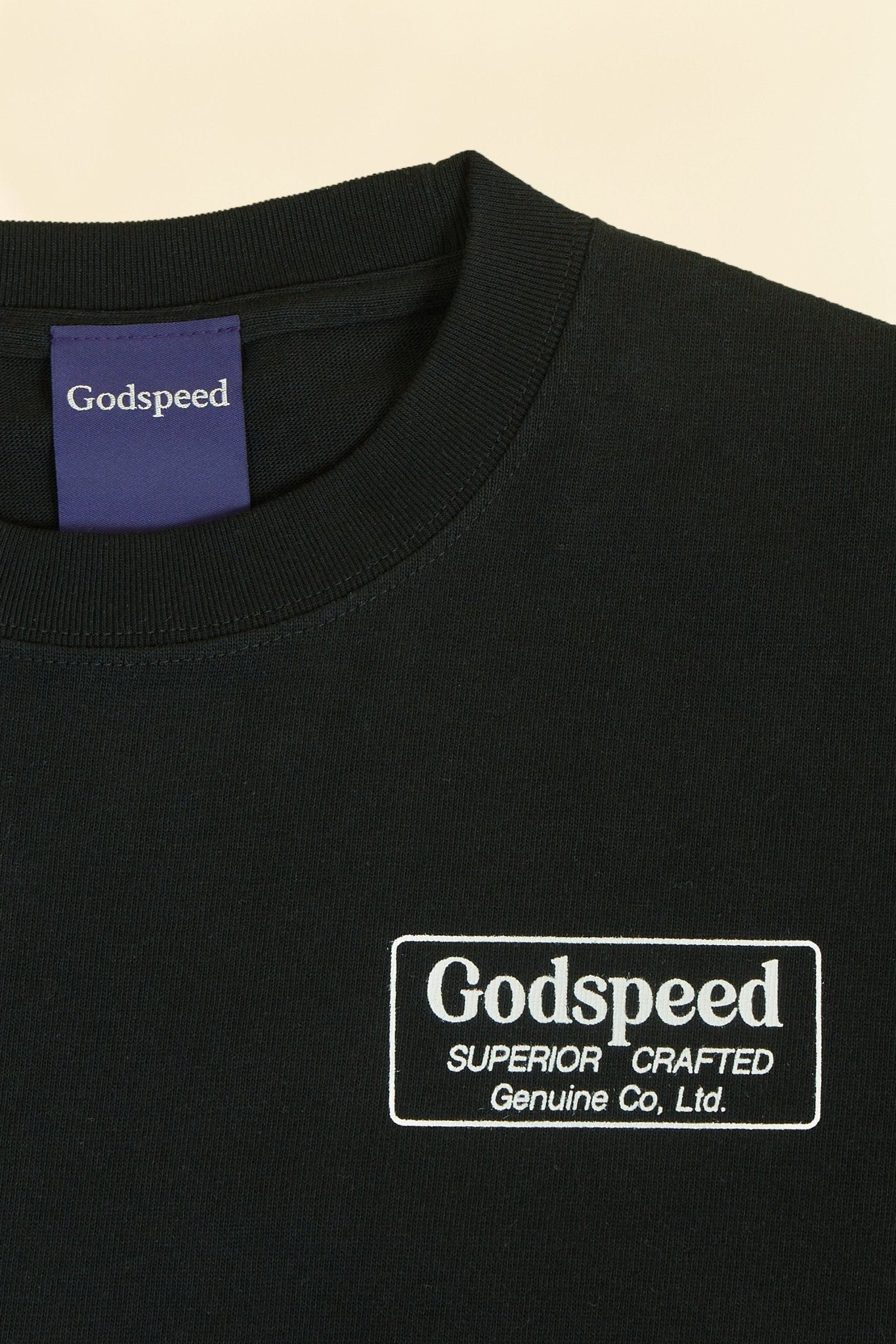 Godspeed 'Genuine' Heavyweight Organic T-Shirt - Black -Godspeed - URAHARA