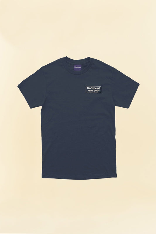 Godspeed 'Genuine' Heavyweight Organic T-Shirt - Navy -Godspeed - URAHARA