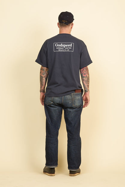 Godspeed 'Genuine' Heavyweight Organic T-Shirt - Navy -Godspeed - URAHARA