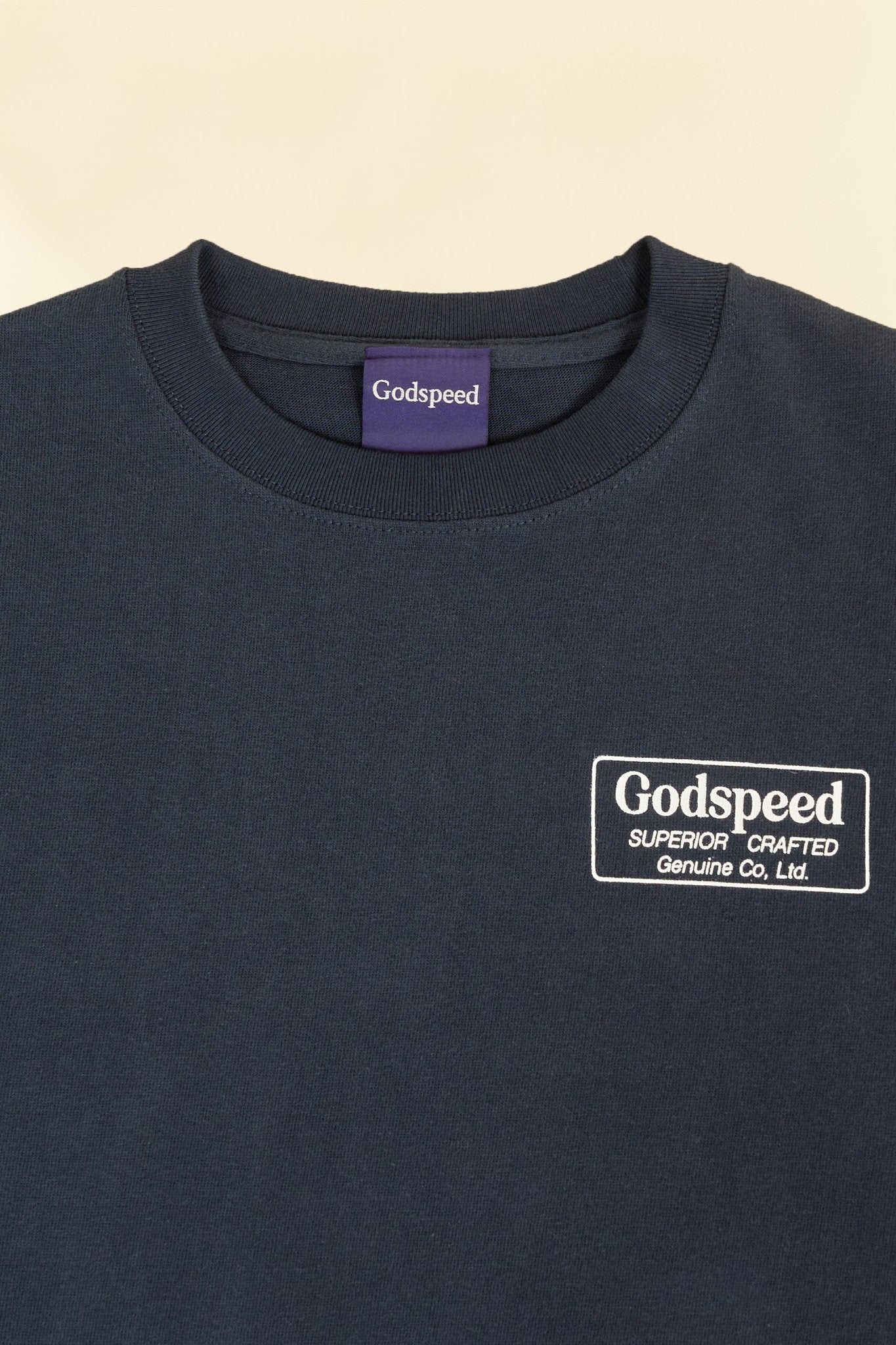 Godspeed 'Genuine' Heavyweight Organic T-Shirt - Navy -Godspeed - URAHARA