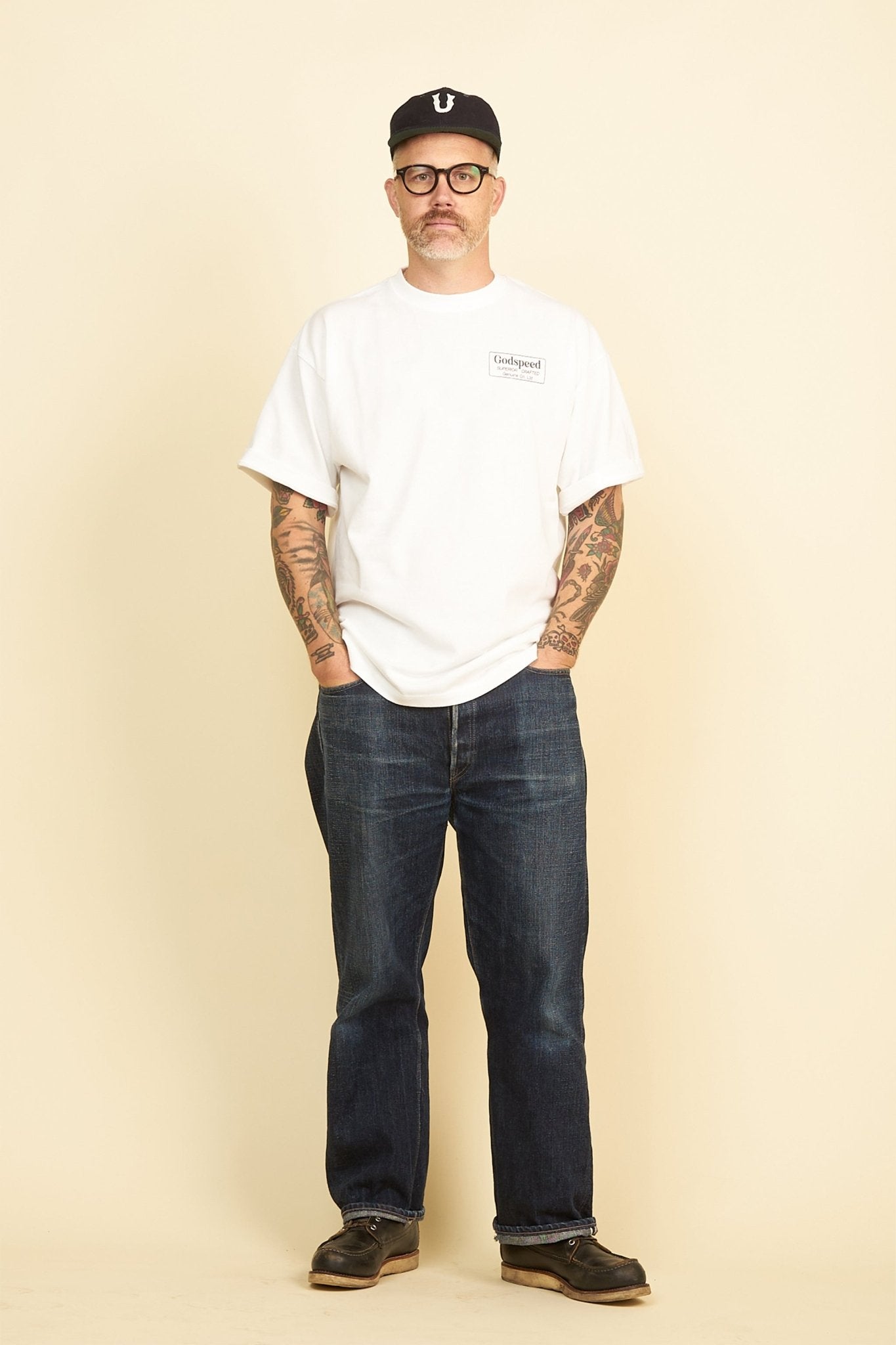 Godspeed 'Genuine' Heavyweight Organic T-Shirt - White -Godspeed - URAHARA