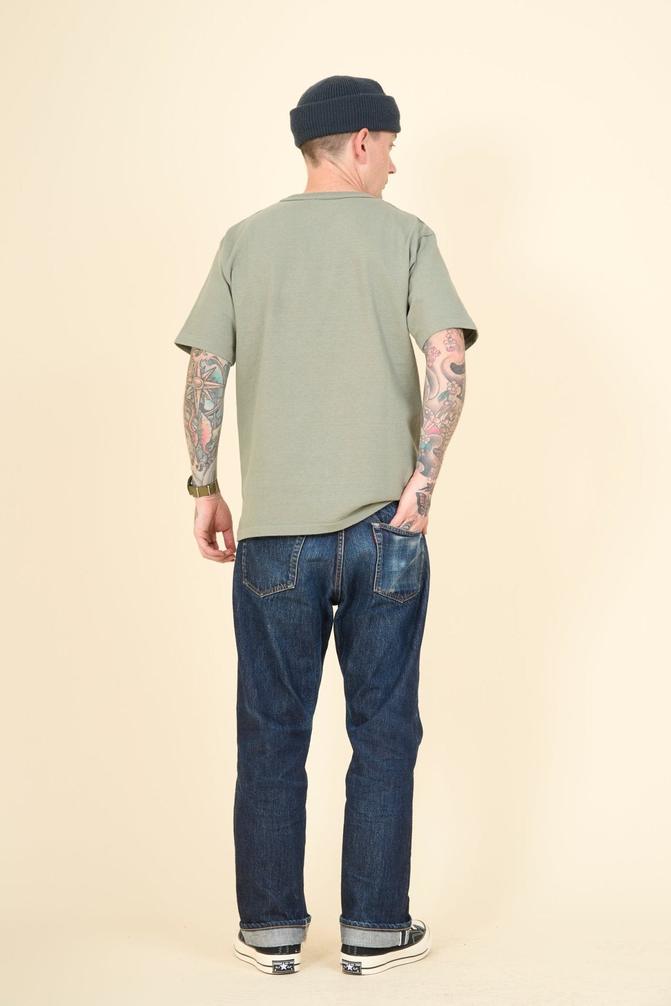 Godspeed Heavyweight Daimaru 10oz Pocket T-Shirt - Vintage Olive - Godspeed - URAHARA