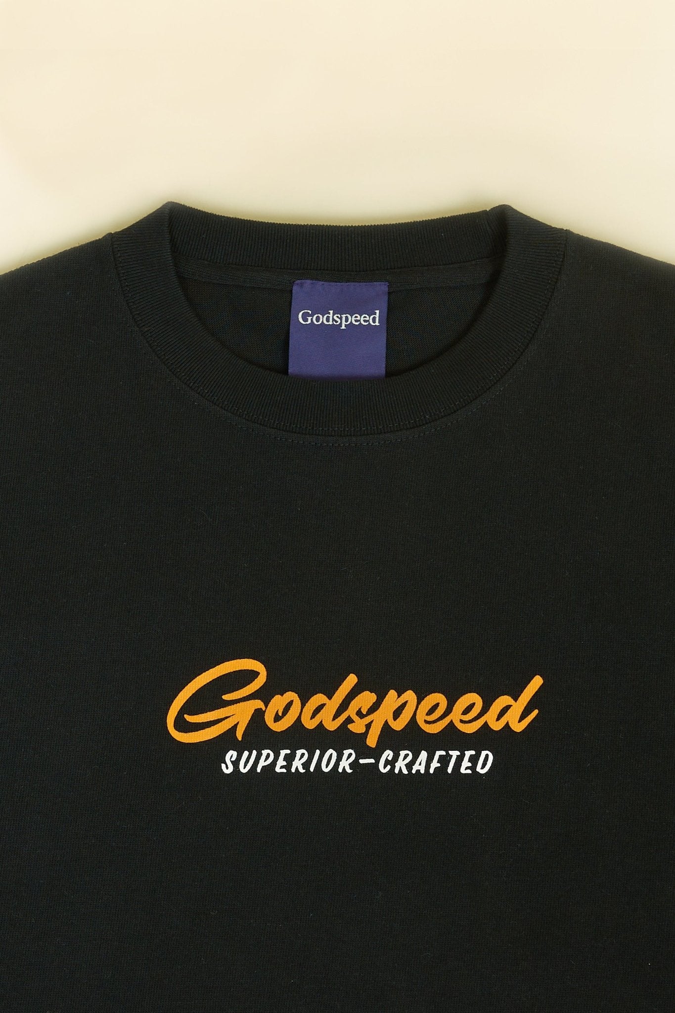 Godspeed 'Sign' Heavyweight Organic T-Shirt - Black -Godspeed - URAHARA