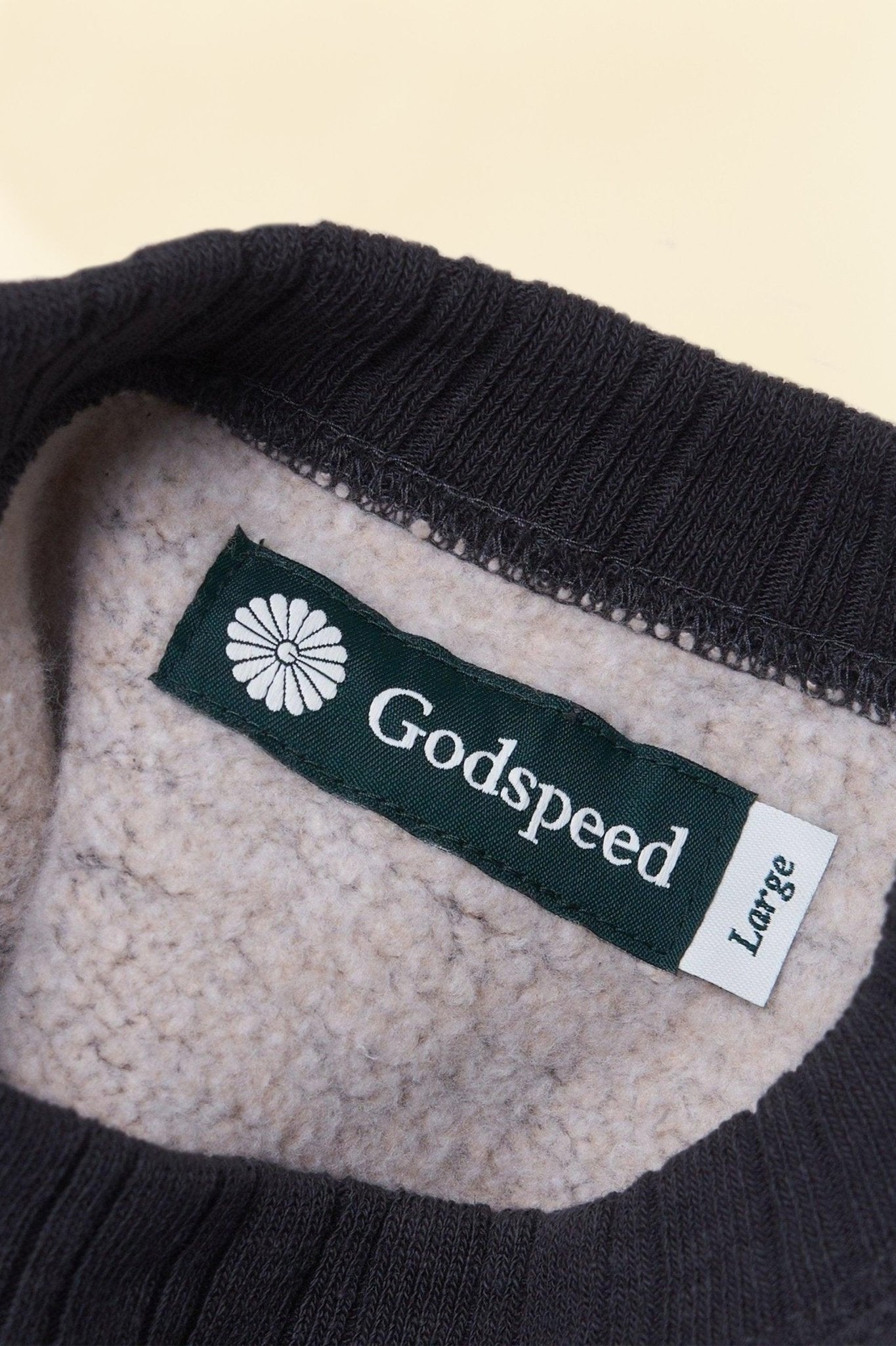 Godspeed Tsuriami Loopwheel Cotton Sweatshirt - Black -Godspeed - URAHARA