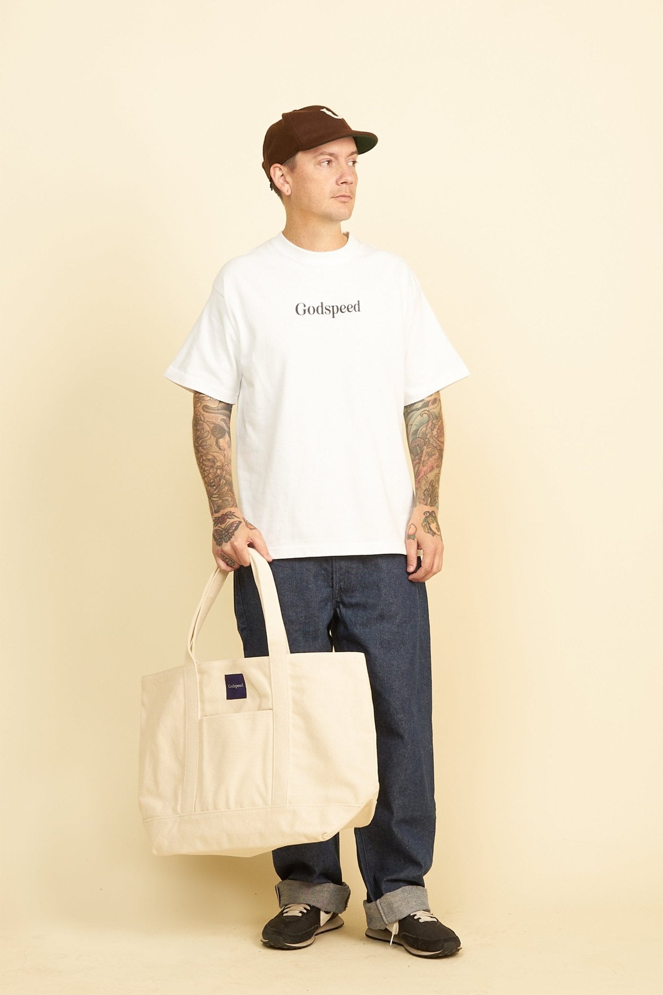 Godspeed 'Zenith' Heavyweight Organic T-Shirt - White -Godspeed - URAHARA