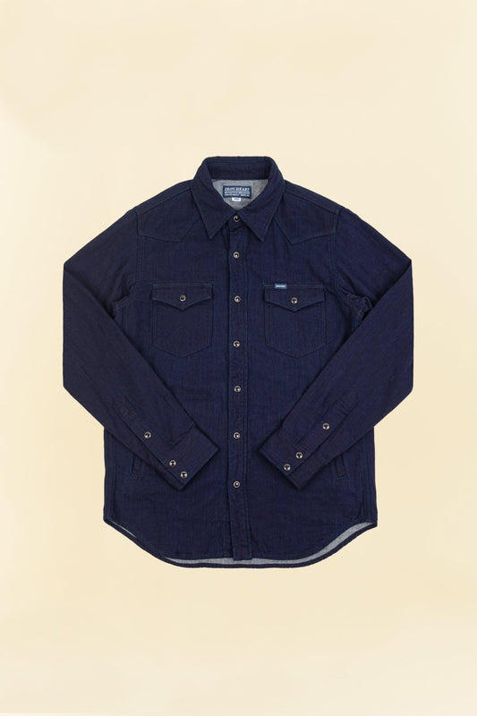 Iron Heart 10oz Double Cloth Denim CPO Shirt - Indigo - Iron Heart - URAHARA