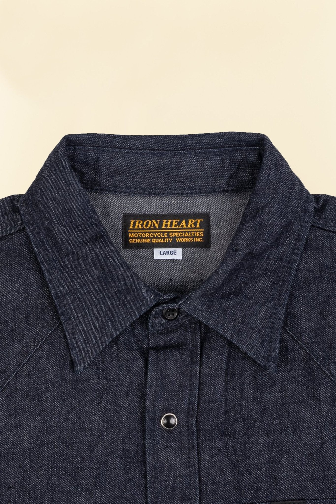 Iron Heart 10oz Selvedge Denim Western Shirt - Indigo - Iron Heart - URAHARA