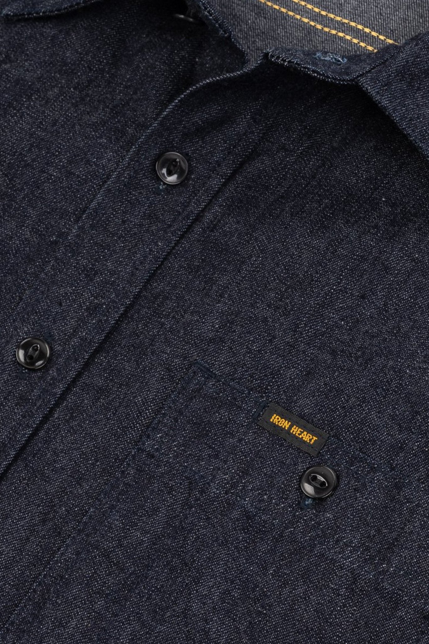 Iron Heart 10oz Selvedge Tonal Denim Work Shirt - Indigo - Iron Heart - URAHARA