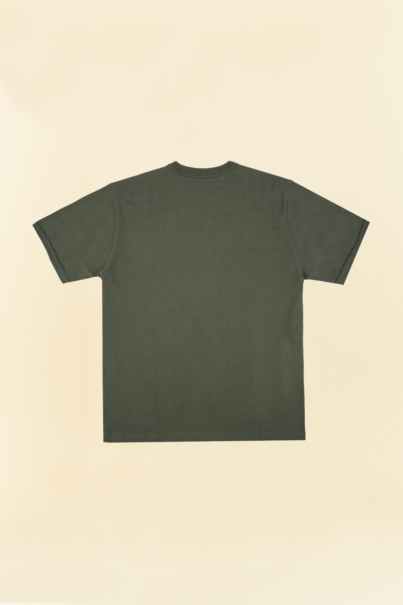 Iron Heart 11oz Cotton Knit Crew Neck T-Shirt - Olive - Iron Heart - URAHARA