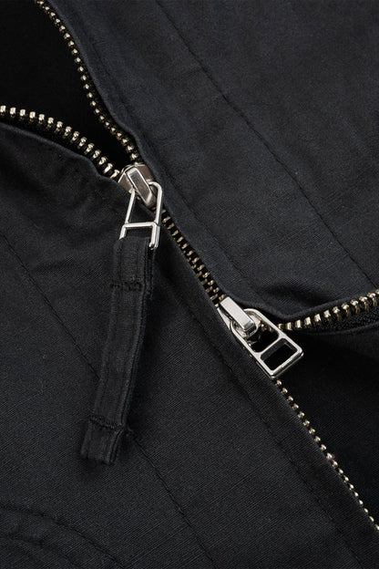 Iron Heart 7oz Rubber Wax Coated Windbreaker - Black - Iron Heart - URAHARA