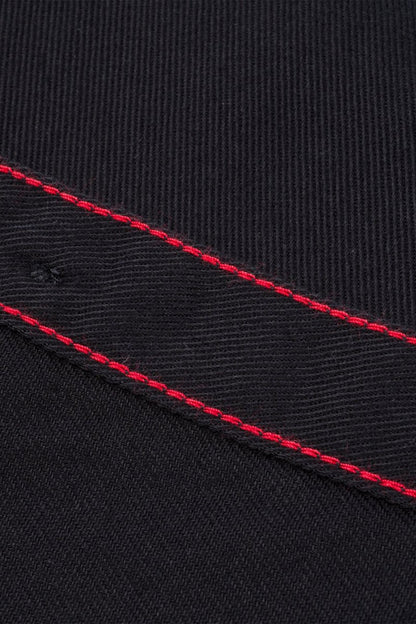 Iron Heart 9oz Cotton Linen Work Shirt - Black - Iron Heart - URAHARA